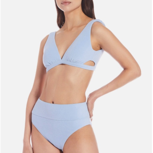 GIANNI BINI Terry Solids Swim Bikini Top XS - Picture 2 of 2